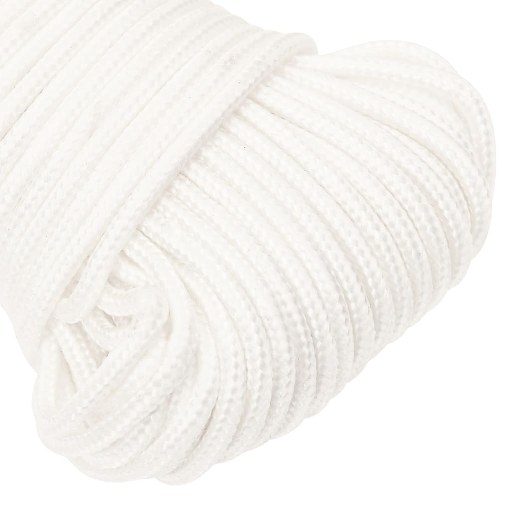 vidaXL Boat Rope Full White 5 mm 250 m Polypropylene