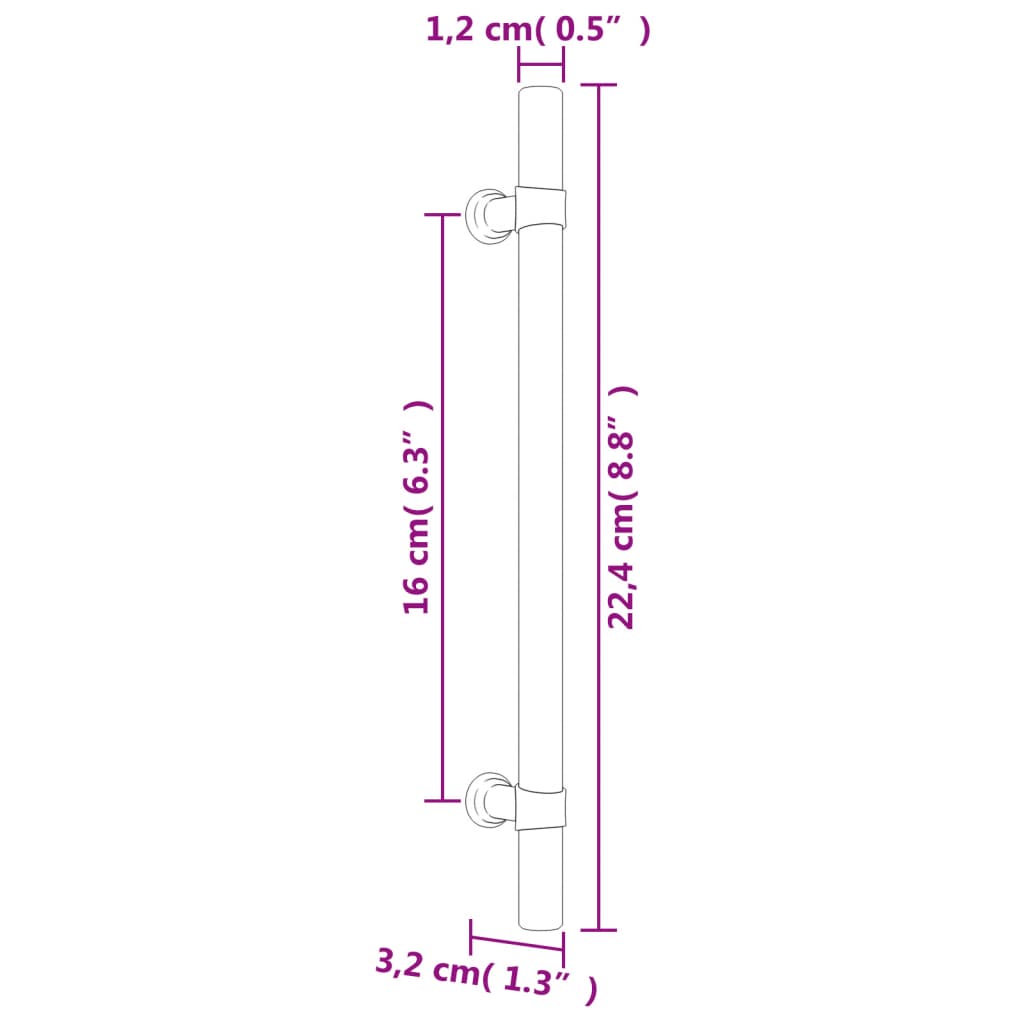 vidaXL Cabinet Handles 10 pcs Silver 160 mm Stainless Steel