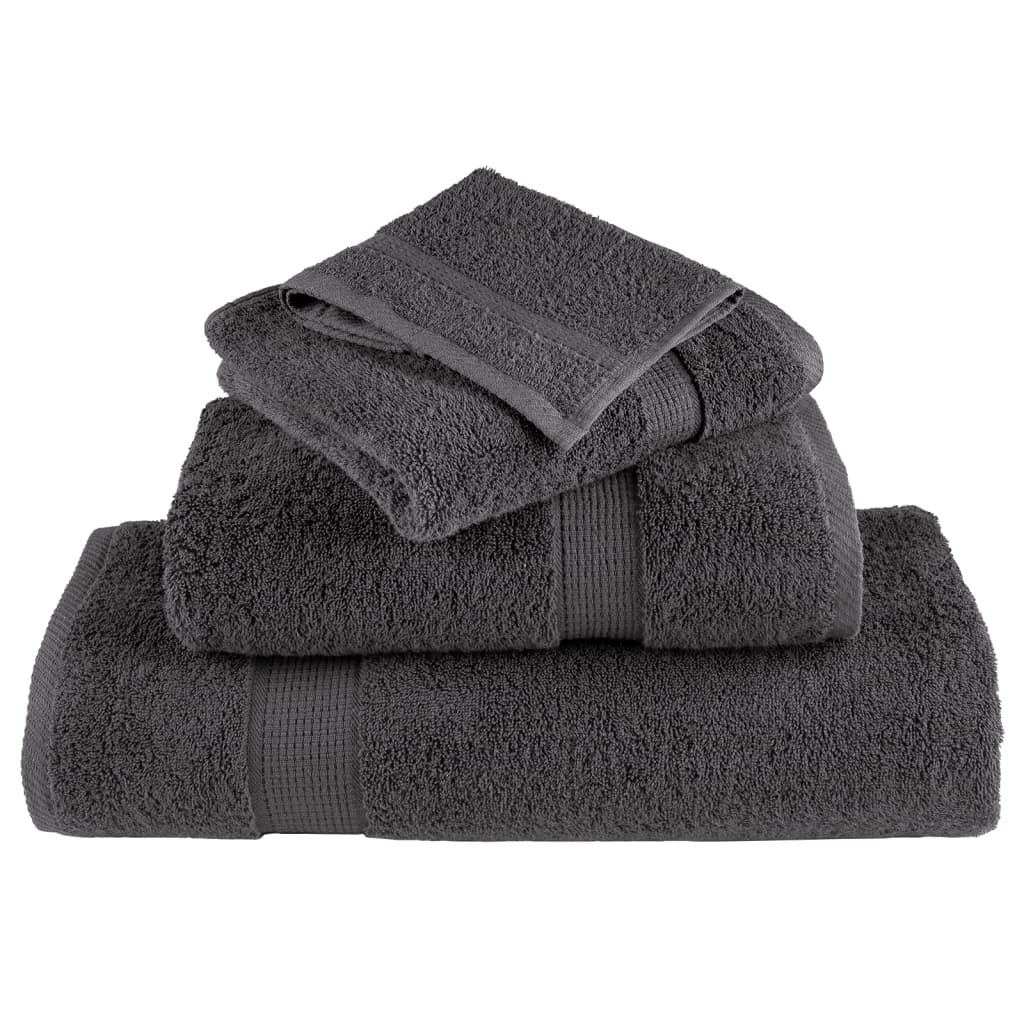 vidaXL Premium Guest Towels SOLUND 50pcs Anthracite 30x50cm 600gsm