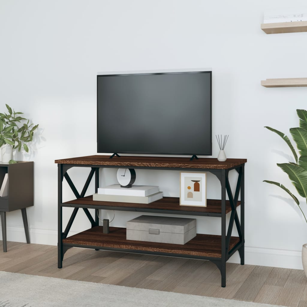 vidaXL TV Cabinet Brown Oak 80x40x50 cm Engineered Wood