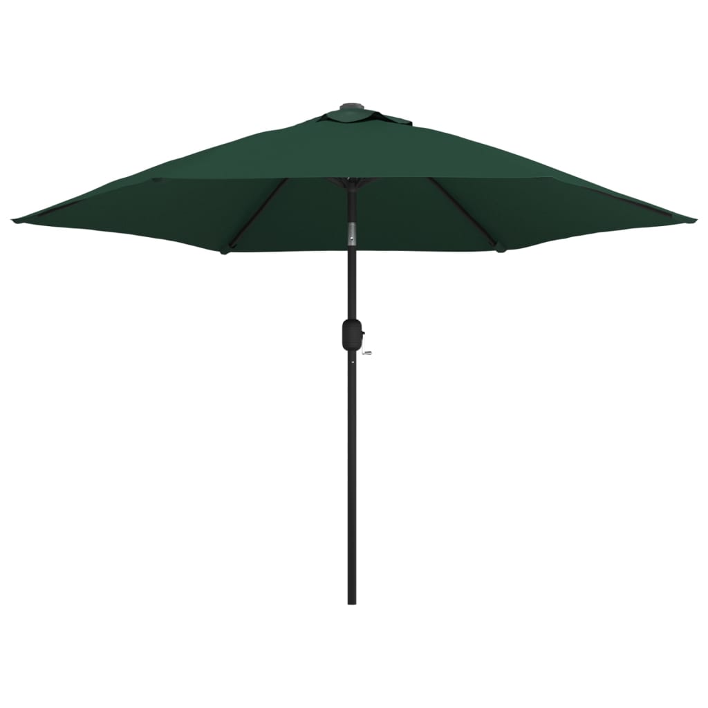 vidaXL LED Cantilever Garden Parasol 3 m Green