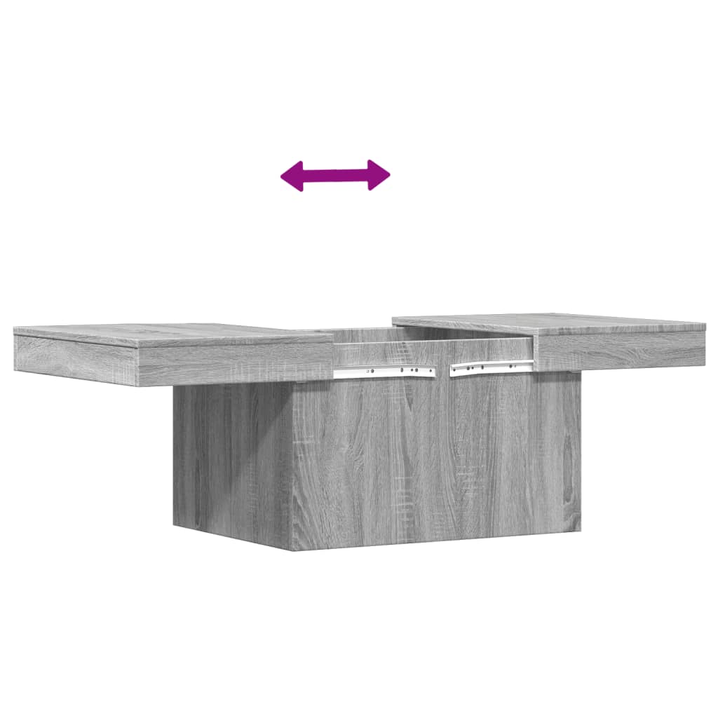 vidaXL Coffee Table Grey Sonoma 80x55x40 cm Engineered Wood