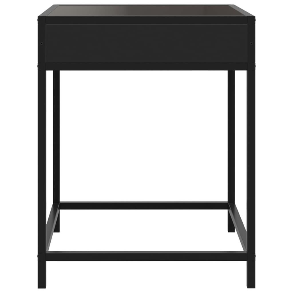 vidaXL Coffee Table with Infinity LED Black 40x40x51 cm