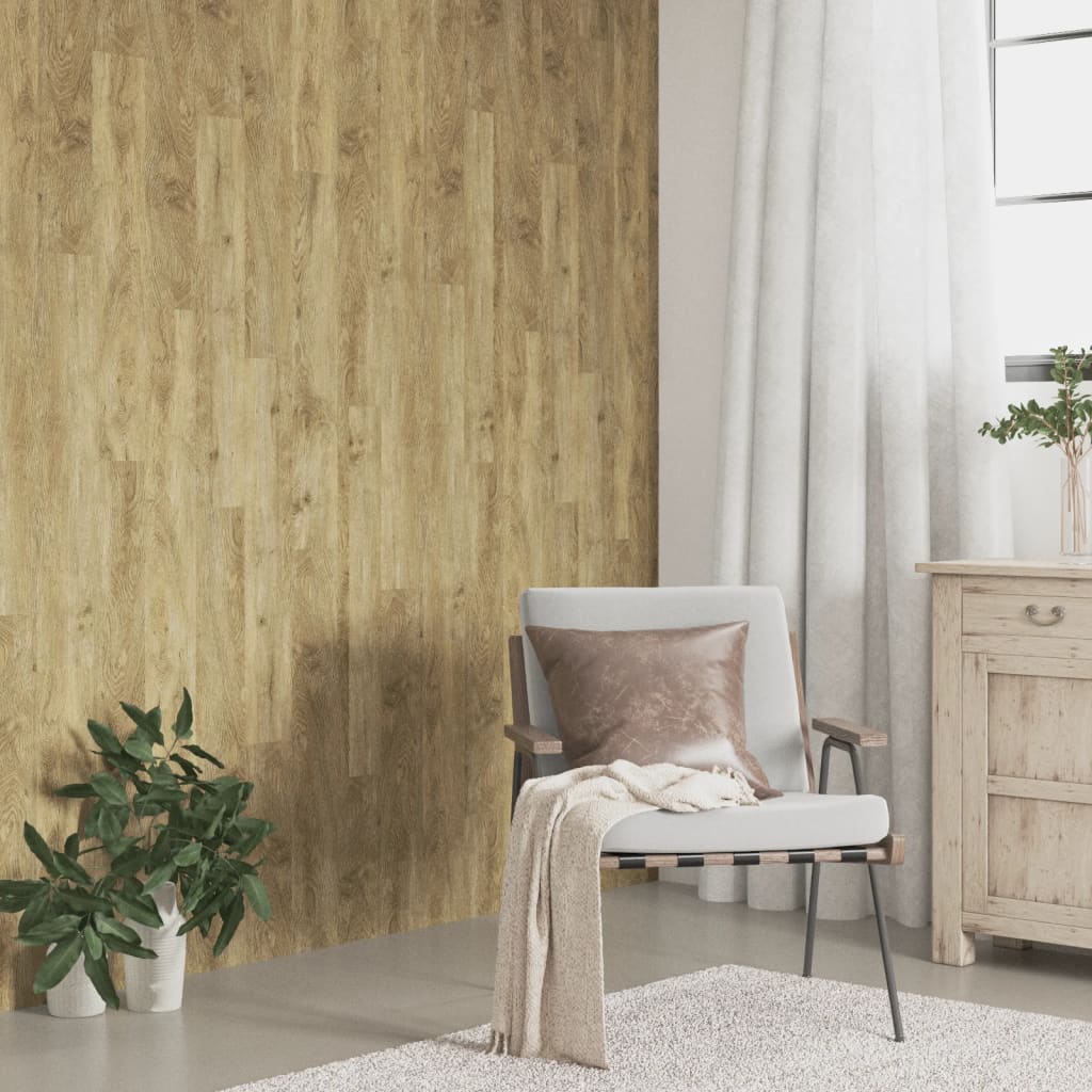 vidaXL Wall Panels Wood Look Brown PVC 4.12 m²