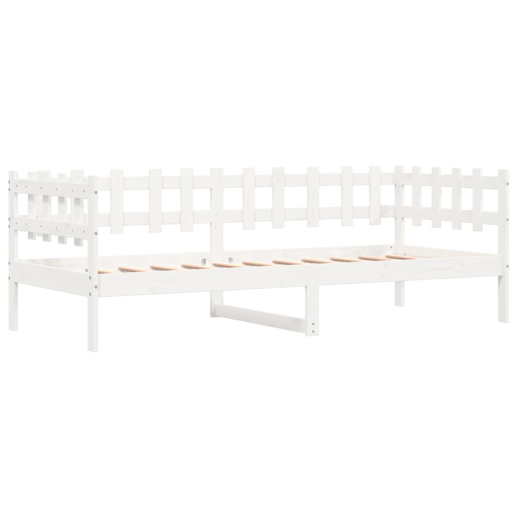 vidaXL Day Bed without Mattress White 80x200 cm Solid Wood Pine