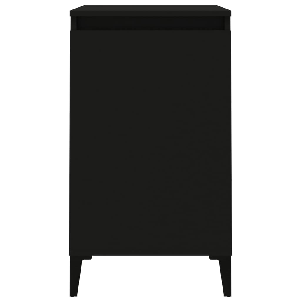 vidaXL Bedside Cabinets 2 pcs Black 40x35x70 cm Engineered Wood