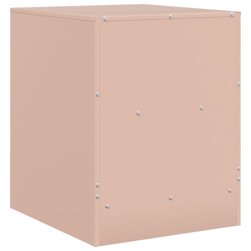 vidaXL Bedside Cabinet Pink 34.5x39x44 cm Steel