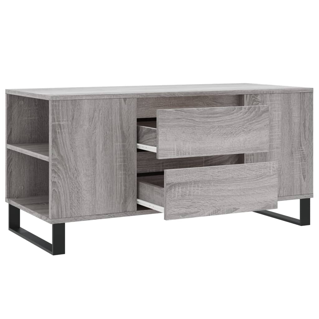 vidaXL Coffee Table Grey Sonoma 102x44.5x50 cm Engineered Wood