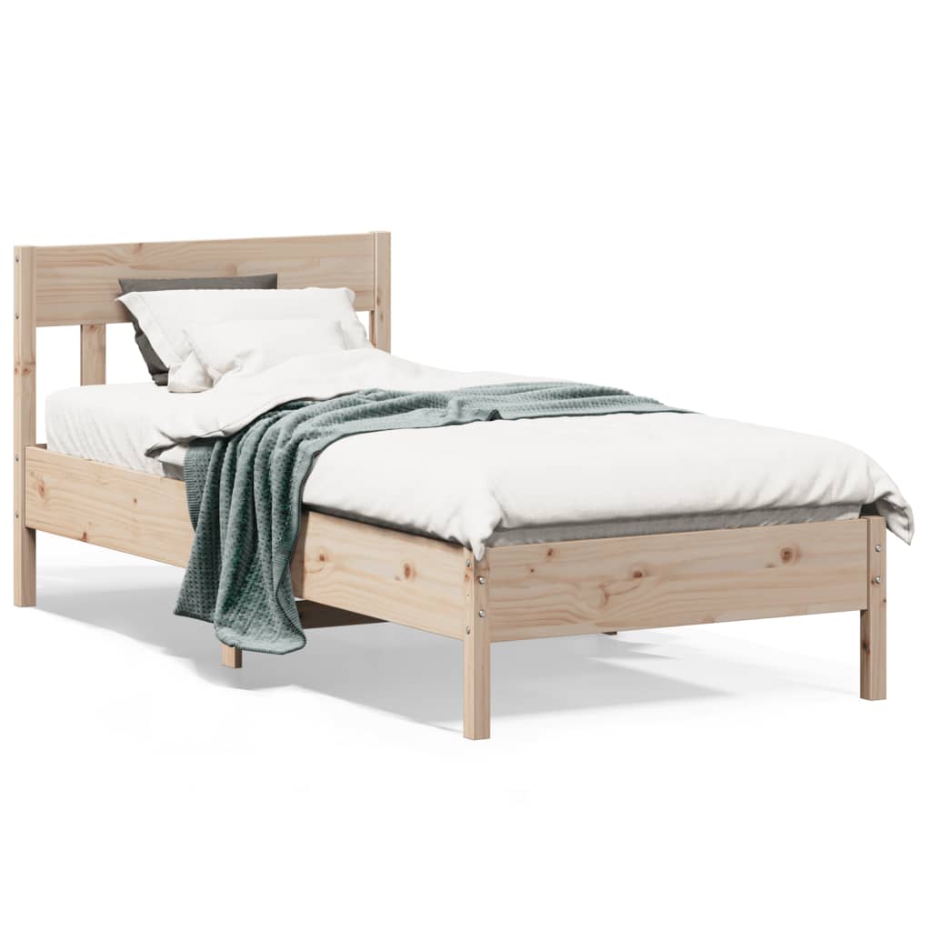 vidaXL Bed Frame without Mattress 90x200 cm Solid Wood Pine