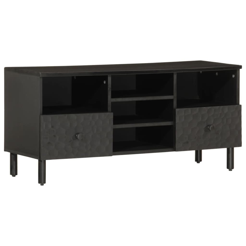 vidaXL TV Cabinet Black 100x33x46 cm Solid Wood Mango