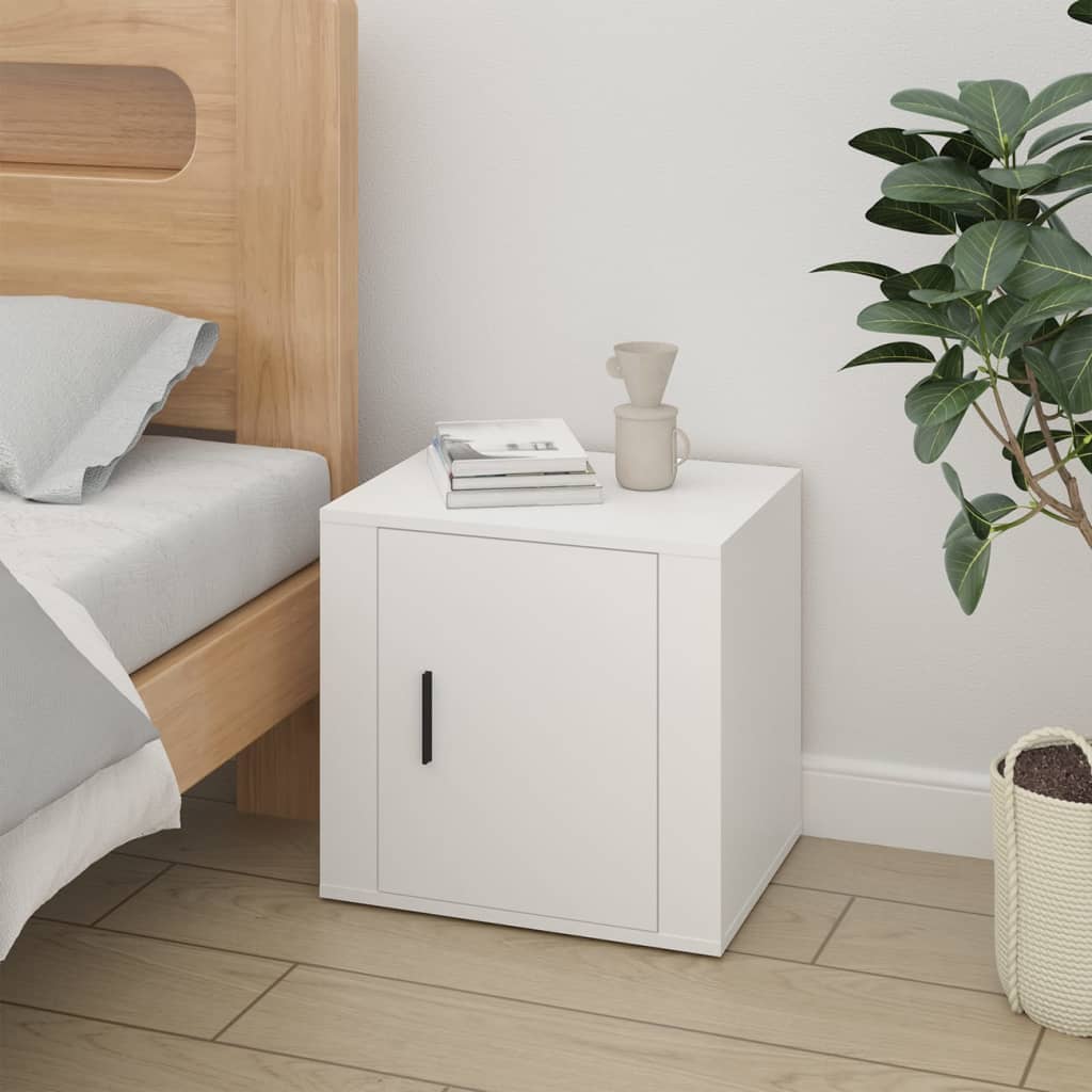 vidaXL Bedside Cabinet White 50x39x47 cm