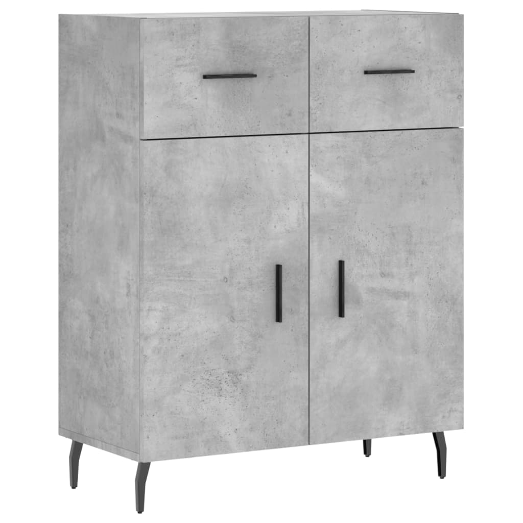 vidaXL Highboard Concrete Grey 69.5x34x180 cm Engineered Wood