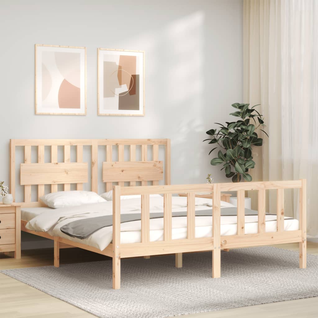 vidaXL Bed Frame without Mattress 160x200 cm Solid Wood Pine