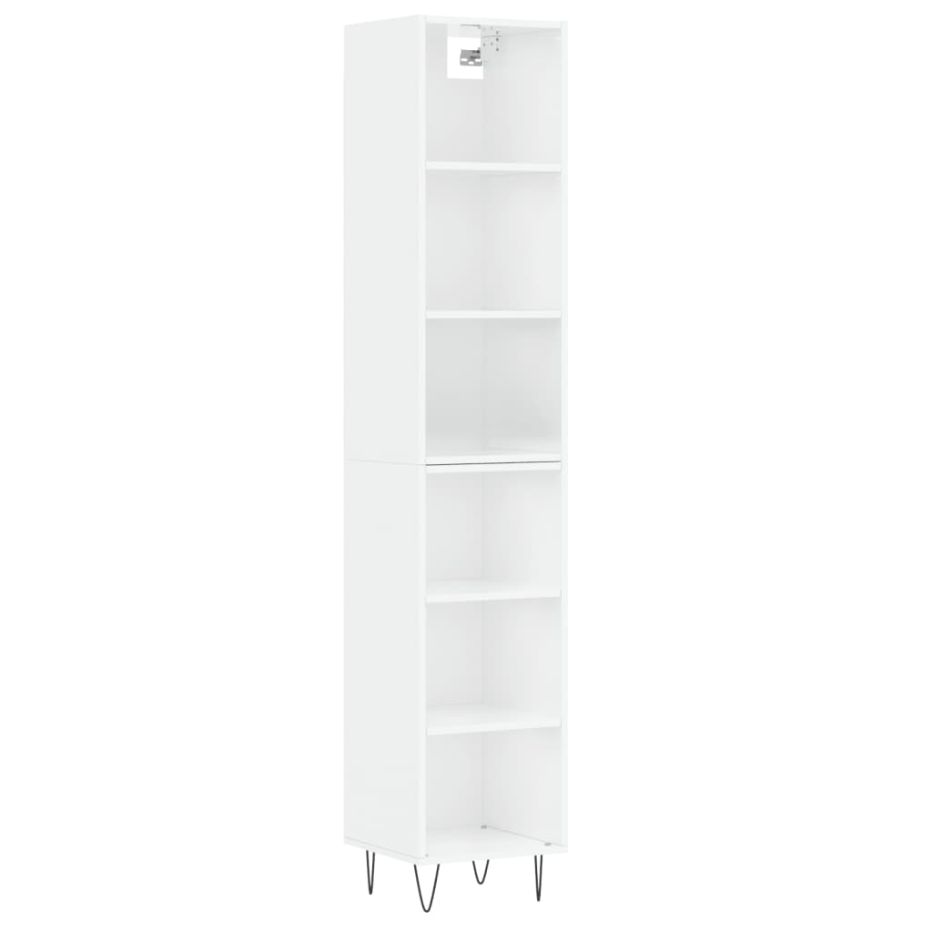 vidaXL Highboard High Gloss White 34.5x32.5x180 cm Engineered Wood