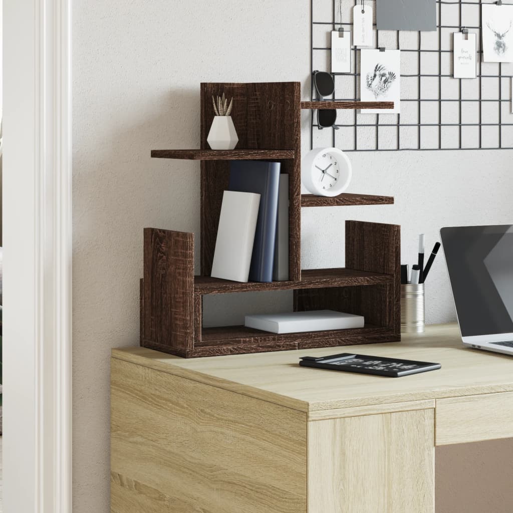 vidaXL Desk Organiser Brown Oak 49x20x52.5 cm Engineered wood