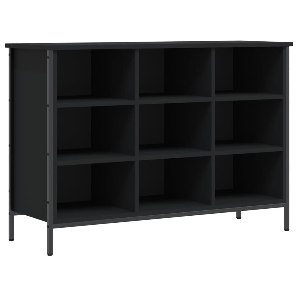 vidaXL Shoe Cabinet Black 100x35x70 cm Engineered Wood