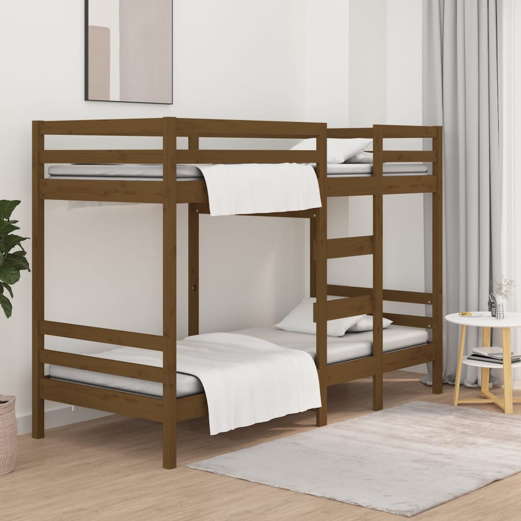 vidaXL Bunk Bed without Mattress Honey Brown 90x200 cm Solid Wood Pine