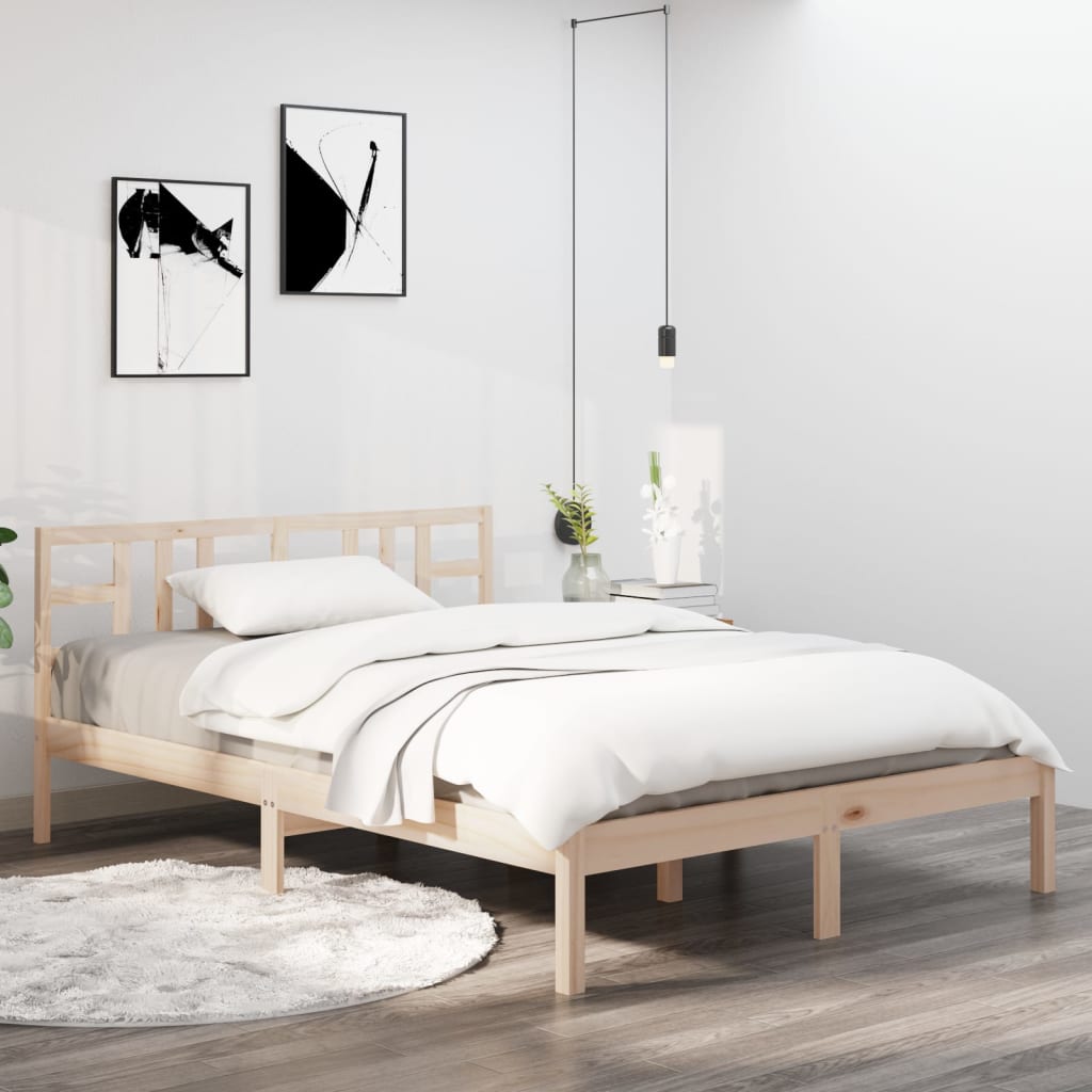 vidaXL Bed Frame without Mattress 200x200 cm Solid Wood