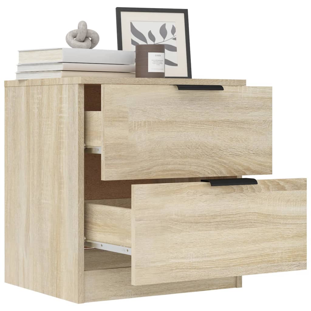 vidaXL Bedside Cabinets 2 pcs Sonoma Oak Engineered Wood