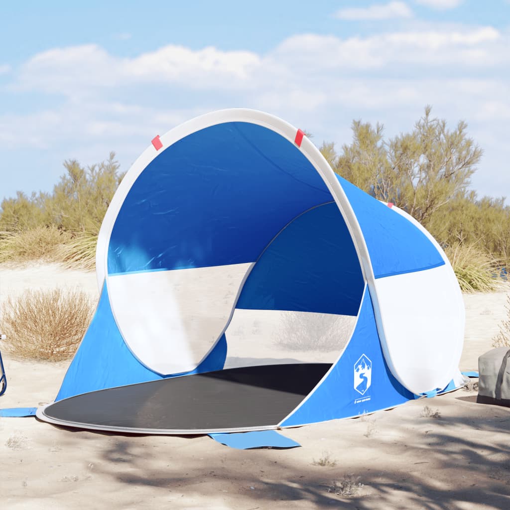 vidaXL Beach Tent Azure Blue Pop-up Waterproof