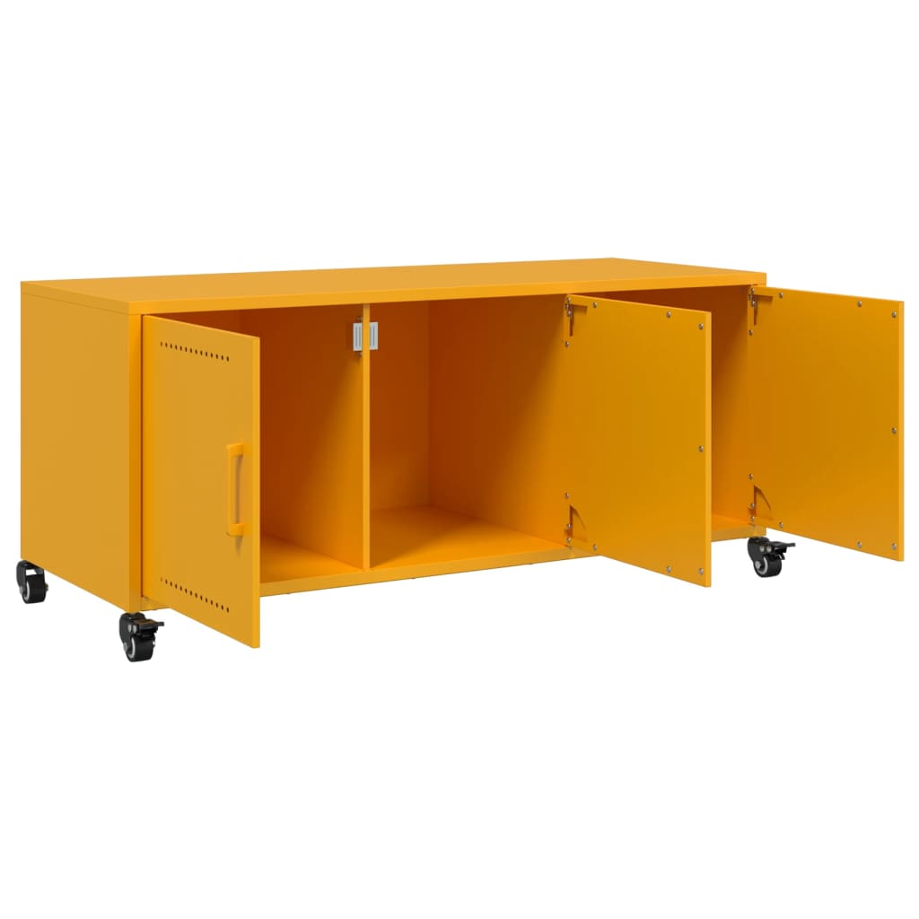 vidaXL TV Cabinet Mustard Yellow 100.5x39x43.5 cm Steel