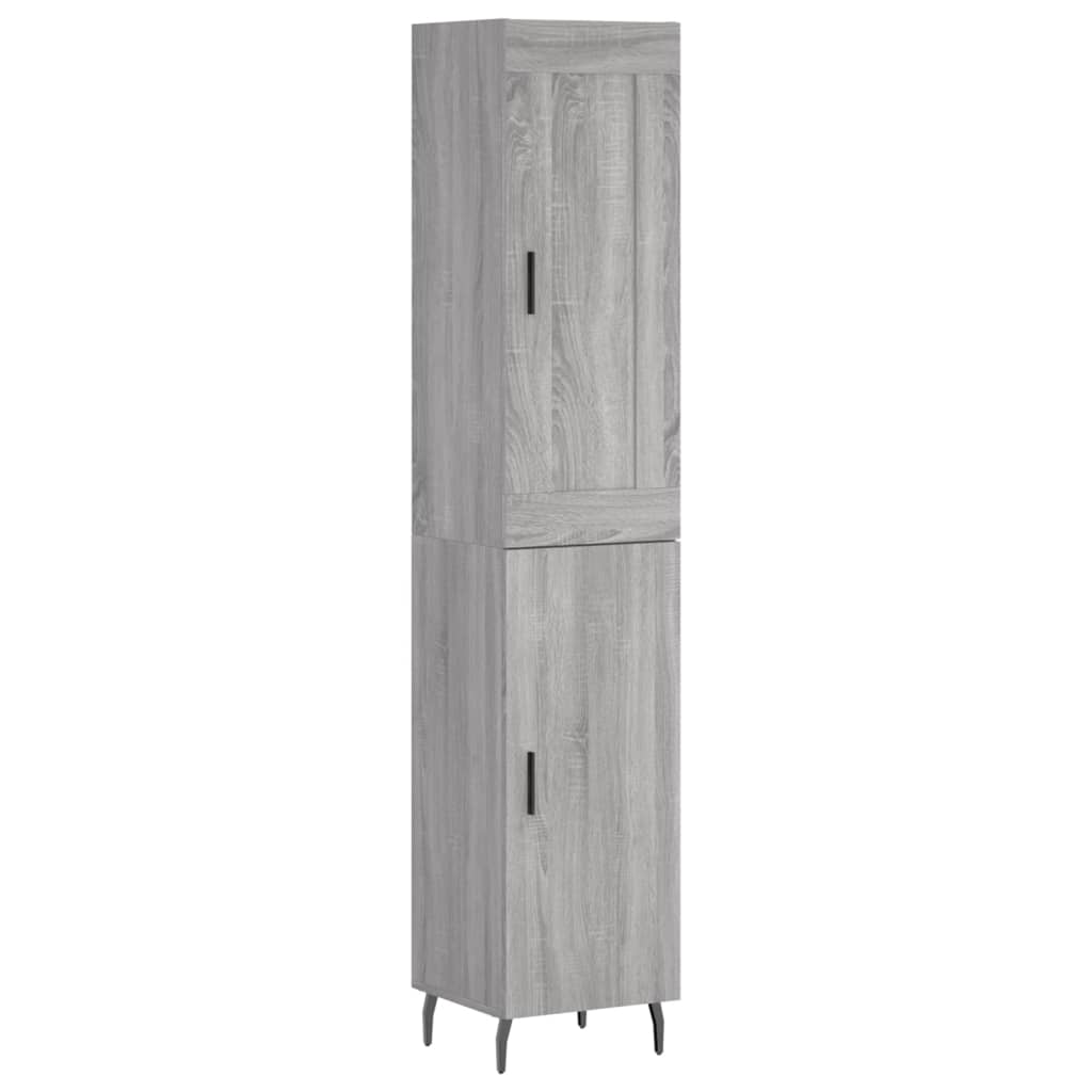 vidaXL Highboard Grey Sonoma 34.5x34x180 cm Engineered Wood