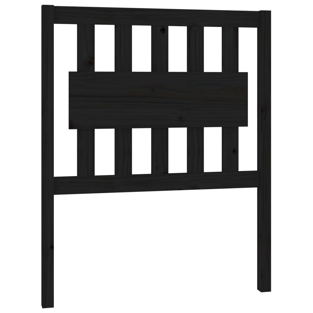 vidaXL Bed Headboard Black 80.5x4x100 cm Solid Wood Pine