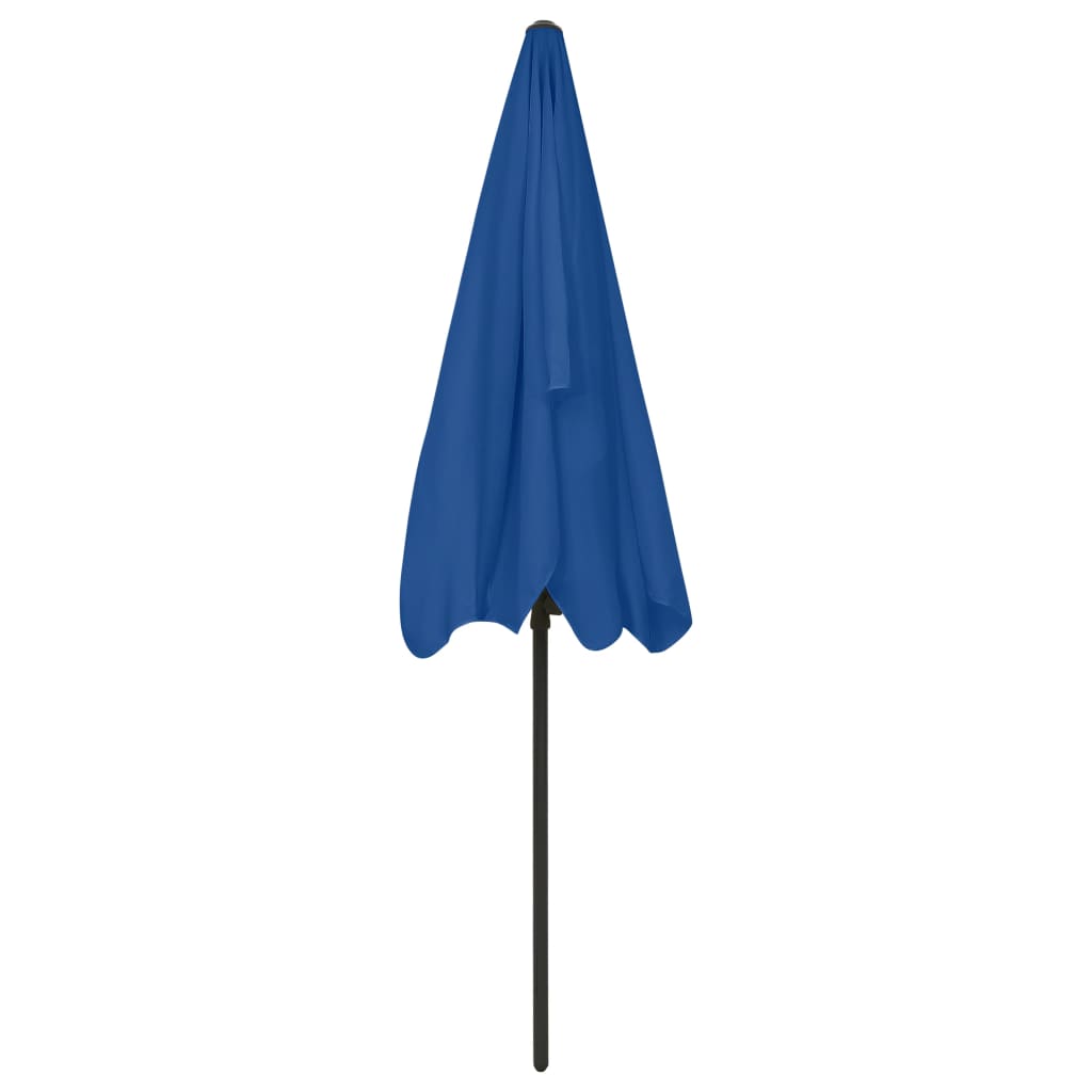 vidaXL Beach Parasol Azure Blue 200x125 cm