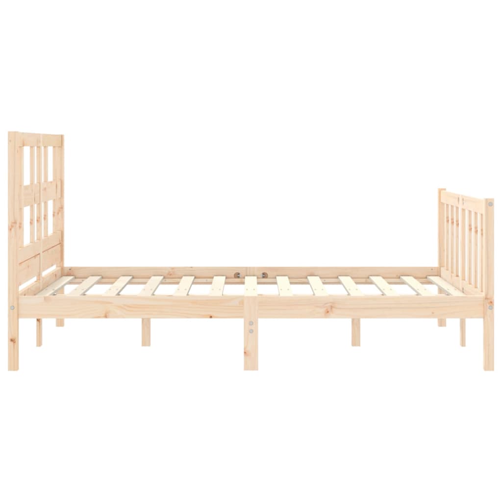 vidaXL Bed Frame without Mattress Double Solid Wood Pine