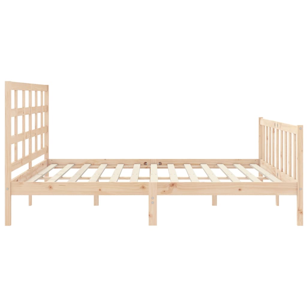 vidaXL Bed Frame without Mattress Solid Wood Pine