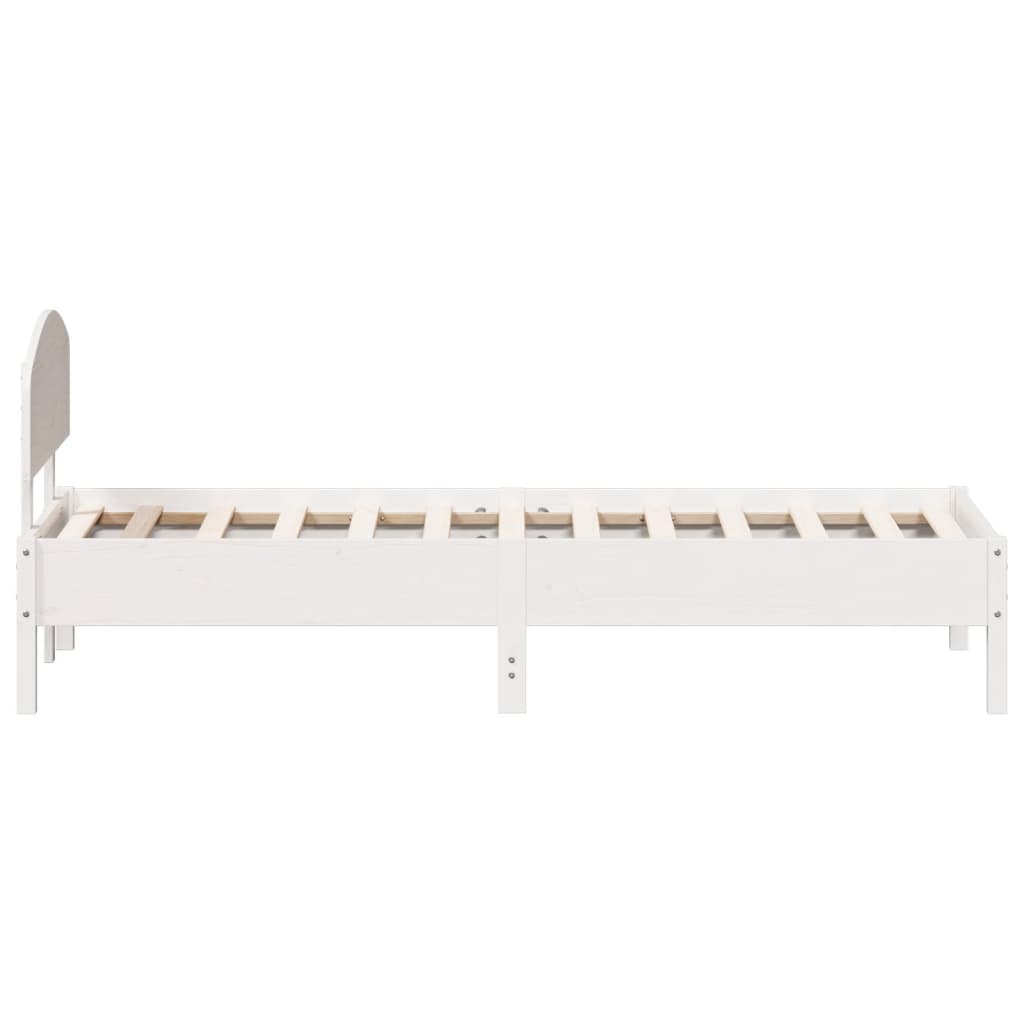 vidaXL Bed Frame without Mattress White 90x200 cm Solid Wood Pine