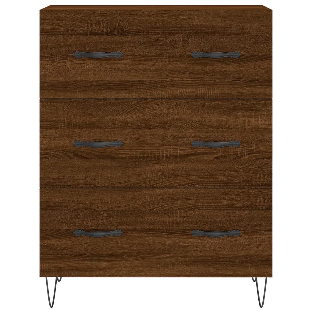 vidaXL Highboard Brown Oak 69.5x34x180 cm Engineered Wood