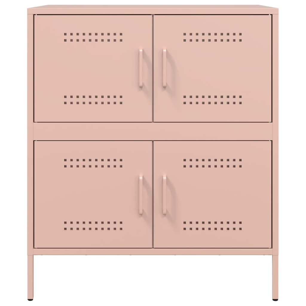 vidaXL Sideboard Pink 68x39x79 cm Steel