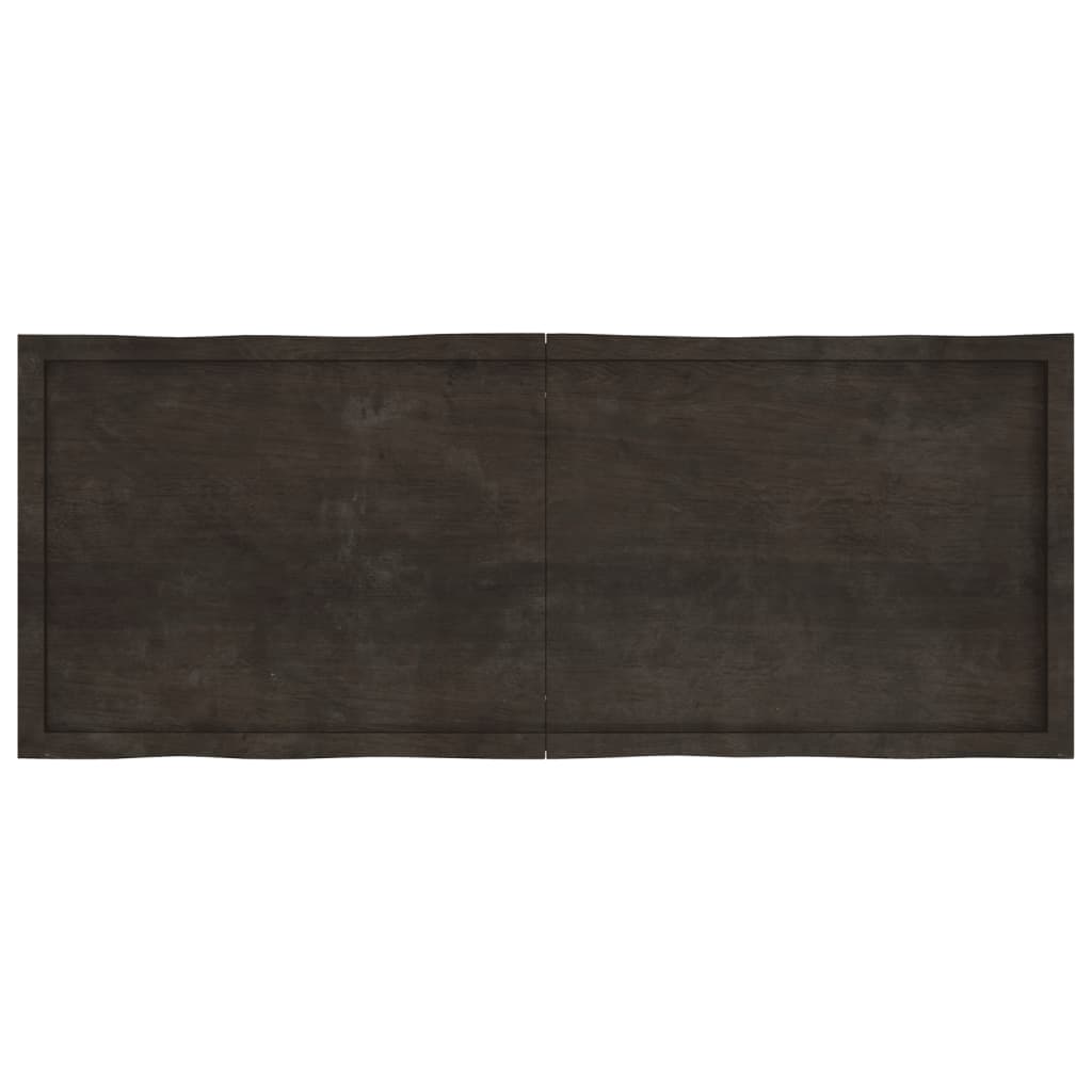 vidaXL Table Top Dark Brown 160x60x(2-6) cm Treated Solid Wood Live Edge