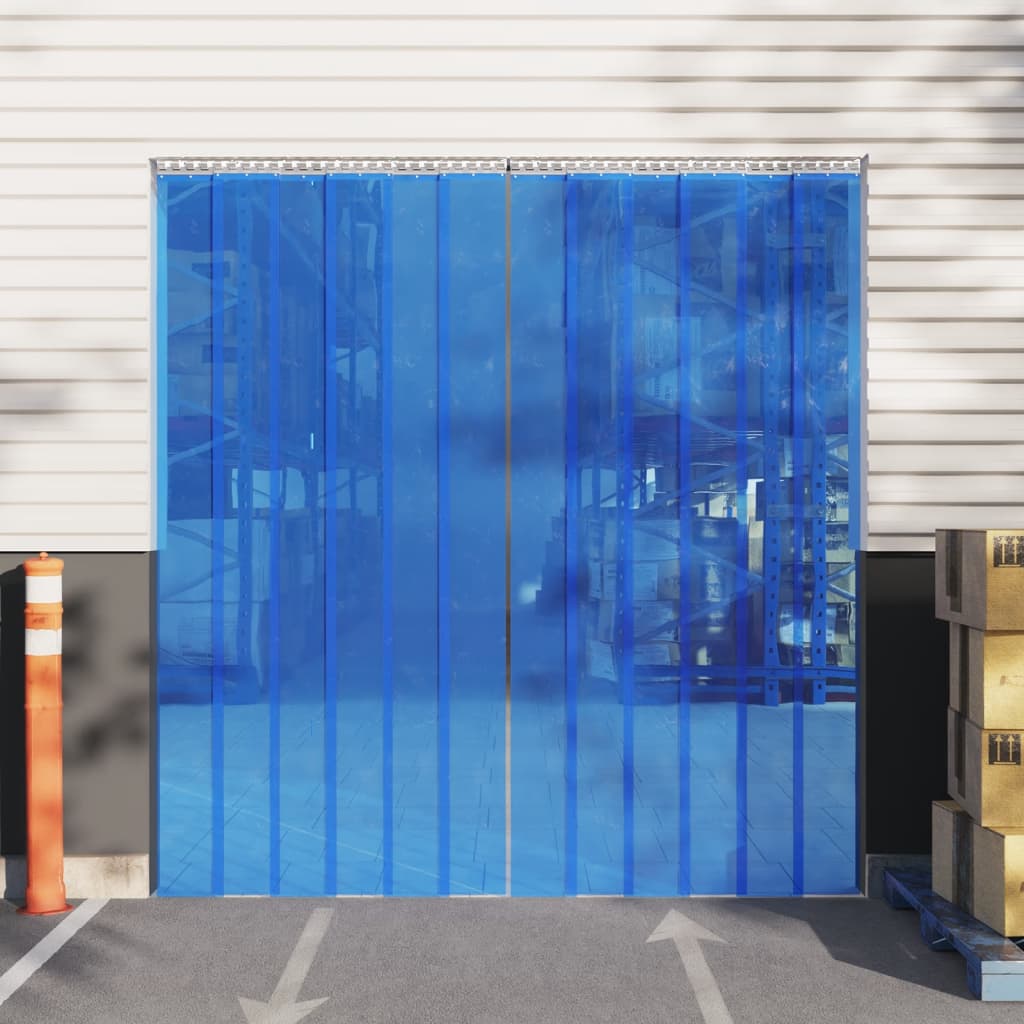 vidaXL Door Curtain Blue 300 mmx2.6 mm 25 m PVC