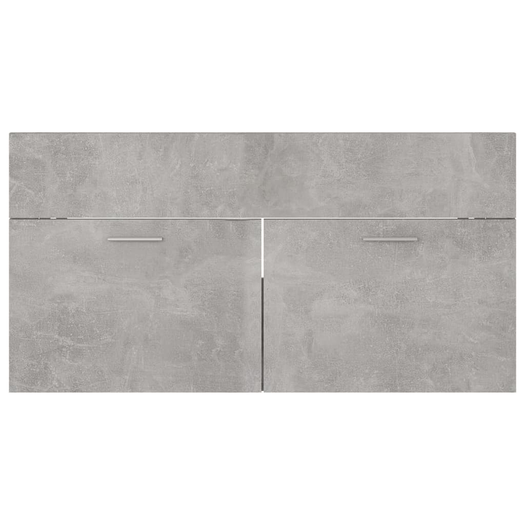 vidaXL Bathroom Furniture Set Concrete Grey Engineered Wood