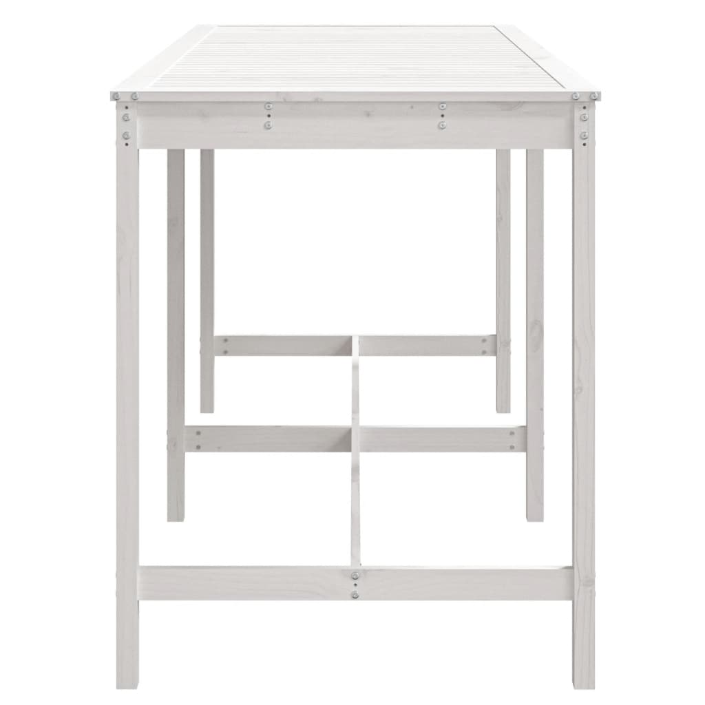 vidaXL Garden Table White 203.5x90x110 cm Solid Wood Pine