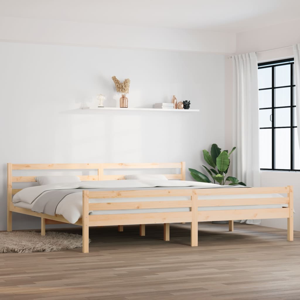 vidaXL Bed Frame without Mattress Solid Wood 180x200 cm Super King Size