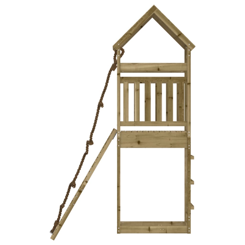 vidaXL Playhouse with Climbing Wall Impregnated Wood Pine