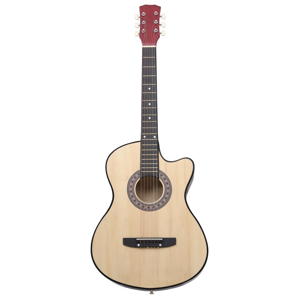 vidaXL Western Acoustic Cutaway Guitar with 6 Strings 38 Basewood