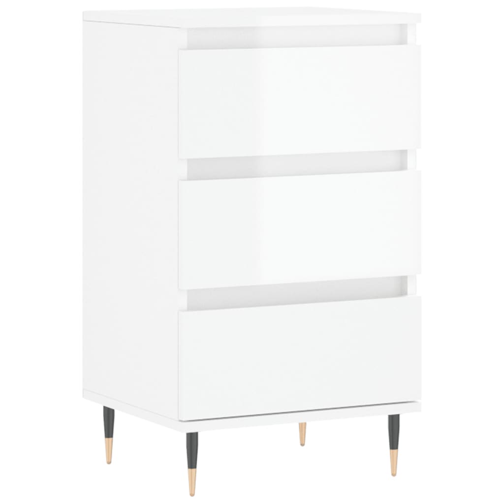 vidaXL Sideboard High Gloss White 40x35x70 cm Engineered Wood