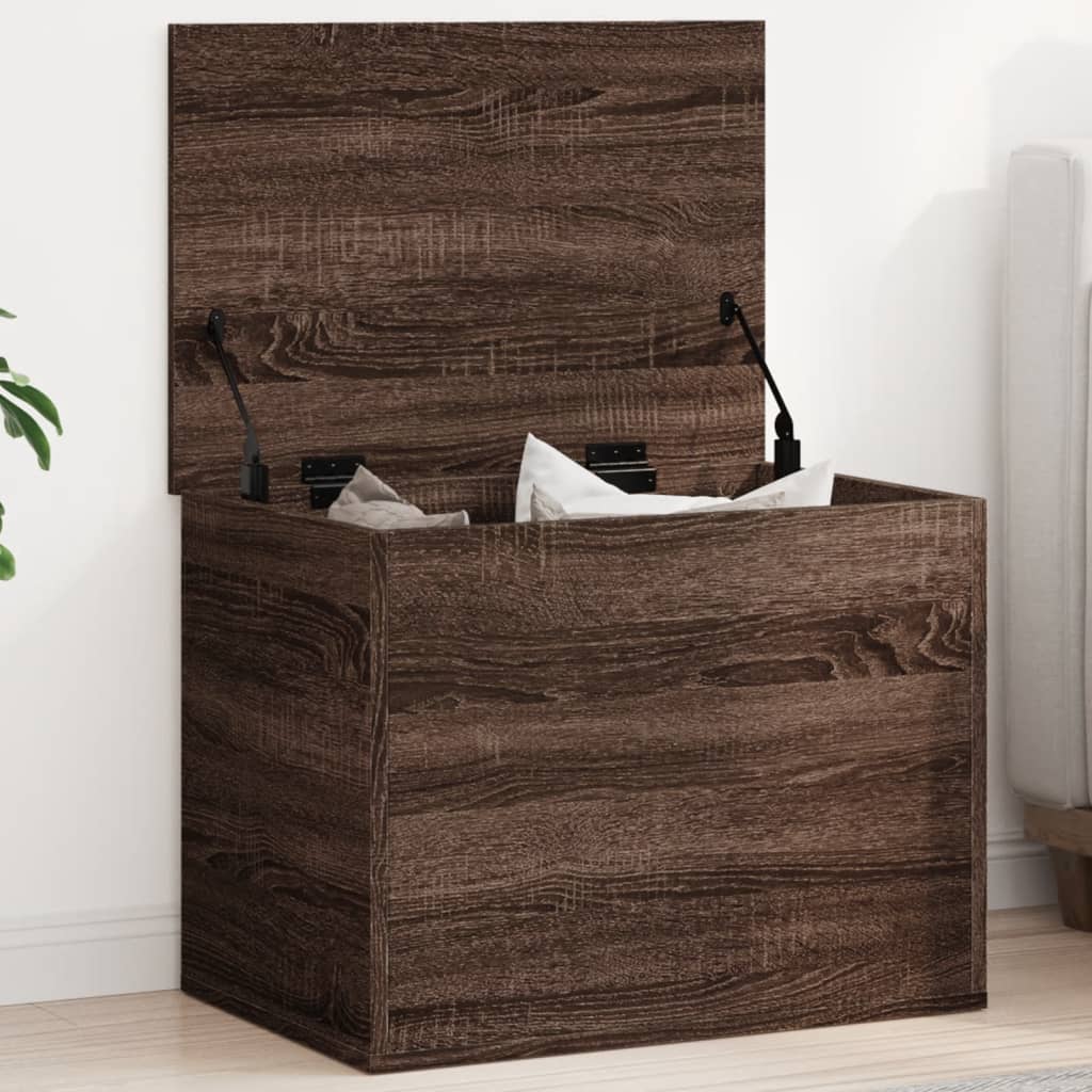 vidaXL Storage Box Brown Oak 60x42x46 cm Engineered Wood