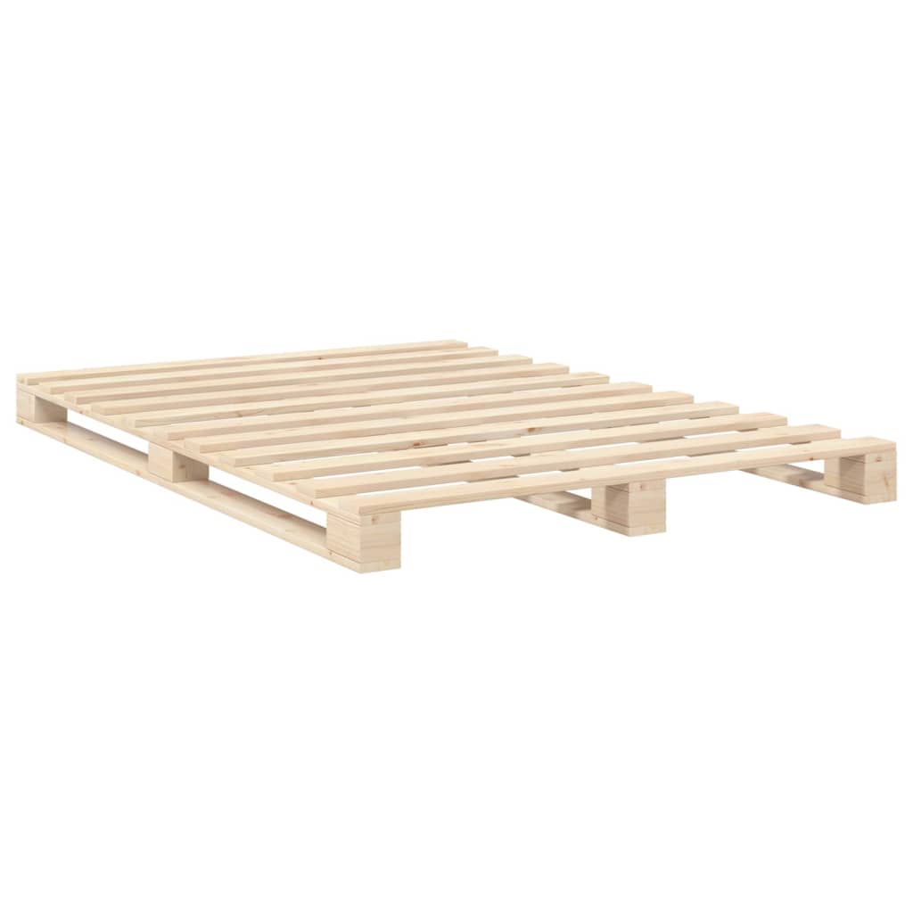 vidaXL Bed Frame without Mattress with Headboard 140x200 cm Solid Wood