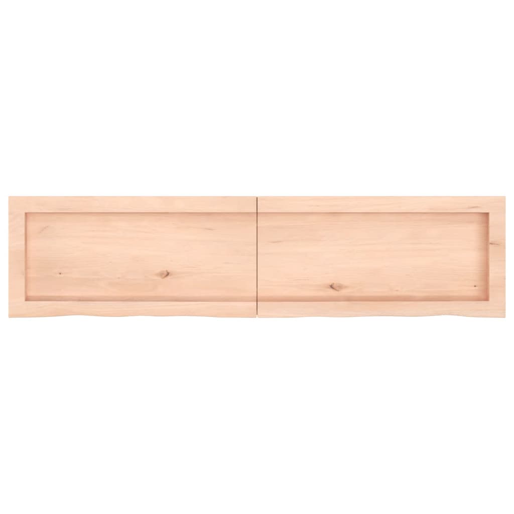 vidaXL Bathroom Countertop 120x30x(2-6) cm Untreated Solid Wood