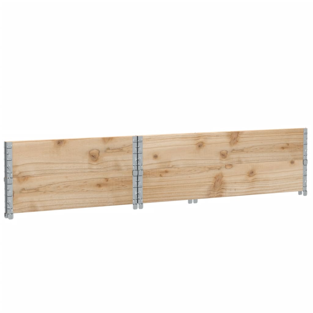 vidaXL Pallet Collars 2 pcs 120x80 cm Solid Wood Pine