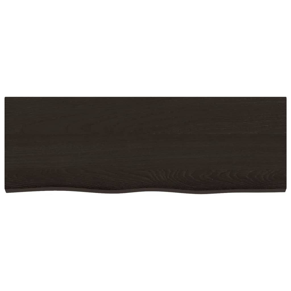 vidaXL Wall Shelf Dark Brown 80x30x(2-6) cm Treated Solid Wood Oak