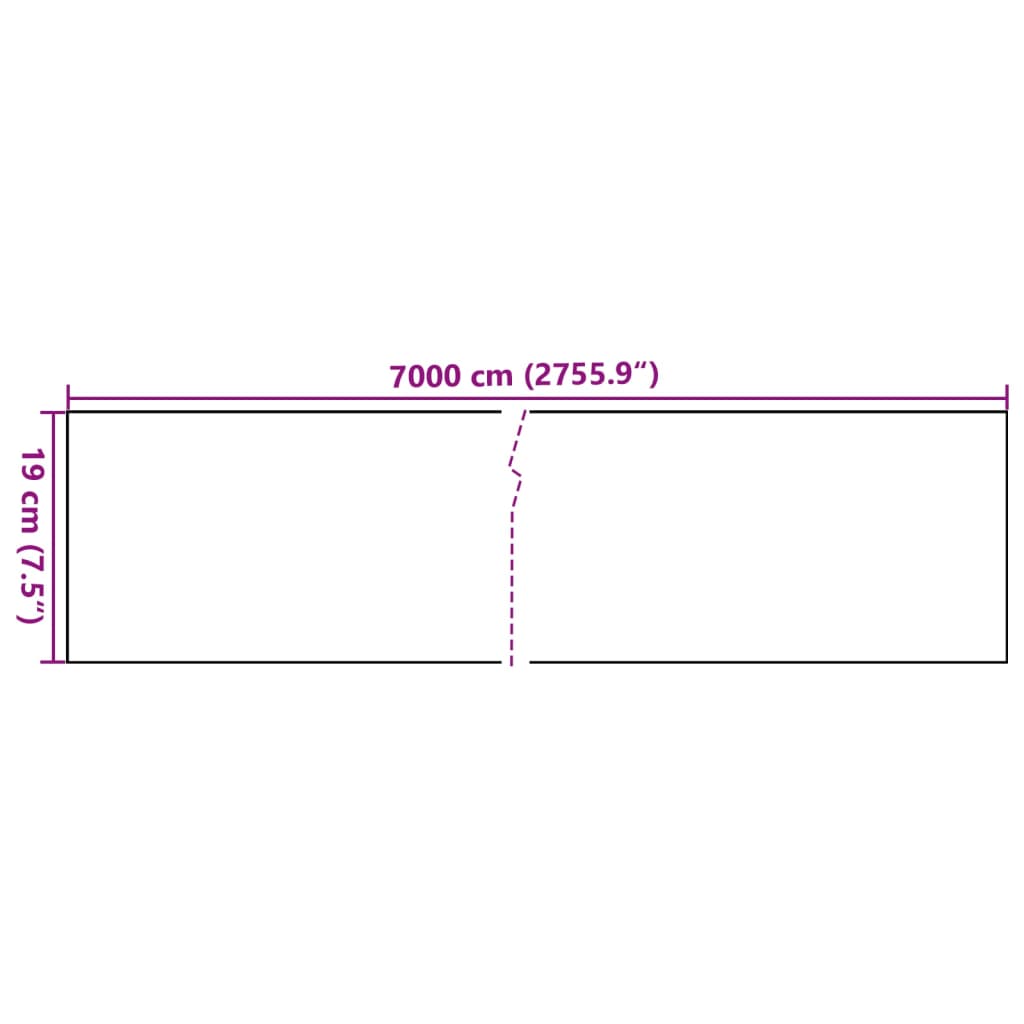 vidaXL Garden Privacy Screen PVC 70x0.19 m Grey