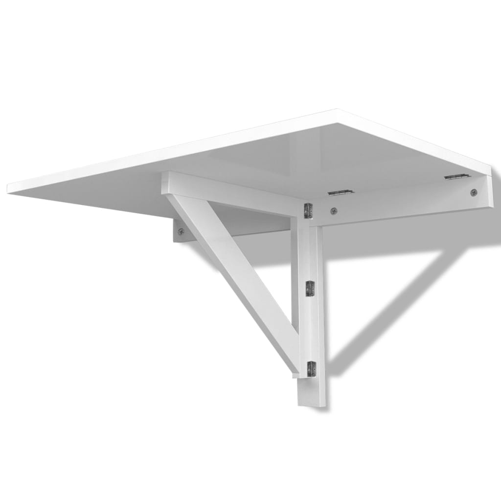 vidaXL Folding Wall Table White 100x60 cm