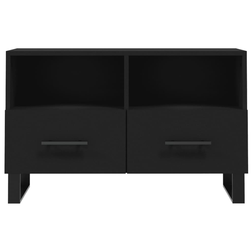 vidaXL TV Cabinet Black 80x36x50 cm Engineered Wood