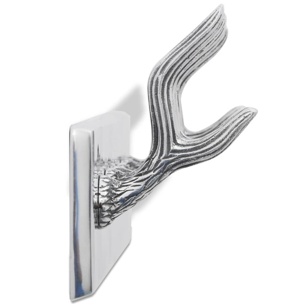 Aluminium Wardrobe Hook Coat Rack Hat/Tie Hanger Silver